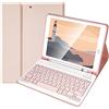 SOPPY Custodia Italiana Tastiera iPad 10.2, con Tastiera per iPad 9 / iPad 8 Generazione 2020/iPad 7 Generazione 2019/iPad Pro 10.5/iPad Air 3 10.5, Staccabile, Layout Italian - Rosa