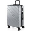 DKNY - Valigia Media da Viaggio Rigide. Trolley Medio con 4 Ruote. Materiale ABS Valigia Media Rigida in Offerta Resistente e Super Leggero - Valigia 20 kg Lucchetto TSA, Argento