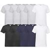 Fruit of the Loom, T-shirt da uomo con scollo a V Valueweight (confezione da 10), 4grigio/2bianco-ner2navy, XL