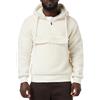 Champion Rochester 1919 Outdoor Polar - Lamb-Effect Half Zip Felpa con Cappuccio, Bianco Panna, XXL Uomo FW23