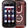 Unihertz Jelly Star (rosso) - Il più piccolo smartphone 4G con luce LED e display da 3'', Android 13, 8 GB di RAM+256 GB di ROM, peso 116 GB, fotocamera da 48 MP