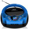 Cyberlux Boombox portatile, lettore CD/CD-R, USB, radio FM, ingresso AUX, jack per cuffie, impianto stereo compatto, colore: blu (Cobalt Blue)