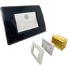 TOT ELECTRIC Segnapasso led con sensore di movimento per scatola 503 da incasso a parete luce notturna con placca Nero Luce Calda (001NC)