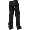 Ze ENZO Pantaloni Jeans Denim Cargo da Combattimento Firmati per Uomo Stonewash Chiaro 40W / 30L