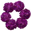 DuHouse Fiori artificiali di ortensia in seta più grandi con stelo, fiori finti di ortensia per matrimoni, casa, giardino, centrotavola, confezione da 6(viola scuro)