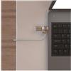 GielleService Tooq Cavo di Sicurezza Universale con Combinazione per Laptop - Blocco a 4 Cifre - Acciaio 4.5mm - Lunghezza 1.50m