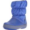 Crocs Unisex Bambino Winter Puff Boot Kids Stivale, Navy/Red, 32/33 EU