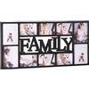 Relaxdays Cornice 10 Foto Family, Portafoto Multiplo da Parete, HLP: 36,5 x 72 x 2 cm, Decorazione Salotto, Nero
