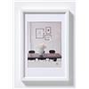 walther designCornice per quadri bianca 13 x 18 cm con passe-partout, cornice in plastica stile acciaio ES318W