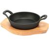 PROFESSIONAL THINK Casseruola 2 manici ghisa tonda cm 16 con base legno