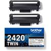 BROTHER KIT 2 TONER BROTHER BLACK TN2420TWIN 2x3k PAGINE