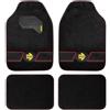 Momo Set 4 tappeti in moquette Fun nero/strisce rosse