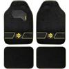 Momo Set 4 tappeti in moquette Fun nero/strisce gialle