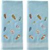 SKL Home Flips & Flops - Set di asciugamani, misura piccola, 2 pezzi