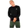 Alpha Industries Basic Sweater Felpa con Logo Piccolo da Uomo Greyblack