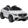 HOMCOM Auto Elettrica per Bambini 3-5 Anni, Macchina con Cintura di Sicurezza e Telecomando, Bianco | Aosom Italy