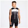 Dare 2b DMT525 8K450 AEP Outsmart' Lightweight Sleeveless Quick Drying, Ciclismo Top Uomo, Nero/Bianco, S