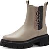 MARCO TOZZI by Guido Maria Kretschmer Stivaletti Chelsea Donna in Pelle Sintetica Zeppa, Nero (Black/Khaki), 39 EU