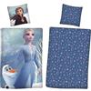 CTI Disney Frozen 2 - Set di biancheria da letto double-face per ragazze con Anna e Elsa