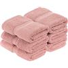 Superior Set di 6 Asciugamani per Il Viso in Cotone Egiziano, 900 g, Colore: Rosa