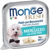 Monge fresh in vaschetta pate' con bocconi di merluzzo 100 gr