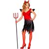 W WIDMANN MILANO Party Fashion - Costume diavolo, vestito, inferno, costumi in maschera, Halloween