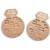 Kate Aspen Kateaspen 28441NA Giochi per addio al nubilato, carte Mad Libs a forma di anello, set da 50 pezzi, gioco per addio al nubilato, giochi per addio al nubilato, kraft, bianco
