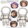 Pannolenci Stampato Astronauti