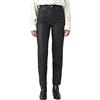 Wrangler Mom Straight Jeans, Coated Black, 27W / 32L Donna