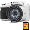 KODAK Pixpro Astro Zoom AZ425 - Fotocamera digitale Bridge, Zoom ottico 42X, grandangolare da 24 mm, 20 megapixel, LCD 3, video Full HD 1080p, batteria agli ioni di litio, bianco