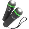 greate ABSINA 2x mini Torcia LED bambini - tascabile con 60 lumen e un raggio d'azione di 110m - per bambini e adulti maneggevole con luce focalizzabbile - batterie incluse nella consegna