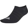 adidas Unisex - Adulto Thin and Light No-Show Socks 3 Pairs, Black / White, 6.5-8
