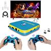JINGQII Console di gioco retrò, emulatori di giochi DVD 80+ Costruiti in oltre 50.000 giochi Lettore di videogiochi con controller wireless Dual 2.4G per TV 4K con scheda TF 64G (blu+verde)