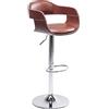 Kare Design sgabello Monaco Nougat, marrone, altezza seduta regolabile 58-79cm, stile vintage, cucina, bar, zona lounge/rustico