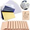 Rayyl 40pcs Pelle Sintetica Tattoo Stencil Tattoo Kit, Rayyl 10pcs Pelle Finta per Tatuaggi 30pcs Carta Transfer Tatuaggi Tattoo Set per i Principianti del