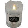 Giocoplast Natale Candela led Wish Candle H.10 D.7,5 Silver