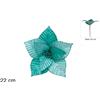 Due Esse Christmas Stelo Fiore Velluto Bicolore Tiffany