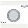 Due Esse Christmas Sottopiatto Natalizio 33cm Bianco Bordo Silver