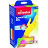 Vileda Rainbow Guanti Multiuso, Nitrile, Multicolore, 80 Pezzi, S/M