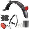 aibiku Parafango Posteriore Monopattino con Staffa in Metallo, Targa, Fanale Posteriore più Grande, per Xiaomi M365, PRO, 1S, Essential, Pro2, Mi3, Accessori per Scooter