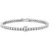 gioielleria bucci BRACCIALE TENNIS IN ARGENTO RODIATO ORO BIANCO 18 KT CON INIZIALE LETTERA E