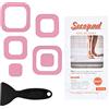 Secopad - 72 Adesivi Antiscivolo, con scolpiture, per vasche da Bagno e docce, con Raschietto (Rosa)