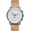 MVMT Orologio con Cronografo al Quarzo da uomo Collezione CHRONO con cinturino in ceramica, pelle o acciaio inossidabile, Bianco White
