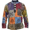 Gheri Little Kathmandu - Giacca patchwork hippie con stampa simboli, da uomo Non Stonewashed XX-Large