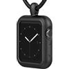HALLEAST Compatibile con Apple Watch 38/42 mm collana ciondolo banda di silicone/custodia/cover di ricambio per iWatch ciondolo Series 3/2/Nike + 38mm Black