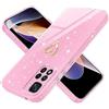 Yichxu Cover per Xiaomi Redmi Note 11 Pro+ 5G Custodia Glitter TPU Silicone Brillantini Motivo Cuore Sottile Morbid Antiurto Paraurti Protettiva Case per Redmi Note 11 Pro Plus, Rosa