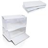 S.I.C Scatola Portaoggetti Trasparente Pieghevole con porta anteriore e posteriore,Scatole Immagazzinaggio Plastica,Organizer per Bagagliaio Auto,Armadi,Casa,Dispense,Ufficio (2*(42x28x21 cm), Bianco A)