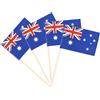 YXHZVON Bandiera Stuzzicadenti, 100 Pezzi Mini Australia Bandiera Stuzzicadenti, Cocktail Stick Bandiere per Panini Frutta Festa Pub Decorazione di Eventi Reali