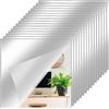 XoeLLe Specchio Adesivo, 16 pezzi Specchietti Adesivi Acrilico, Flessibile Specchio da Parete Quadrati, Specchio per Decorazioni Casa 10x10cm, Adesivo per Camera da Letto, Soggiorno, Bagno, Specchio