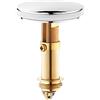 Qrity Ottone Tappo a Molla a Scatto, Pop-up Valvola di Scarico, Tappo di Scarico Filtro, Il Tappo a Scatto, Copertura Lavabo Bagno, Copri Lavandino Filtrato per Vasche e Bagni, 36mm